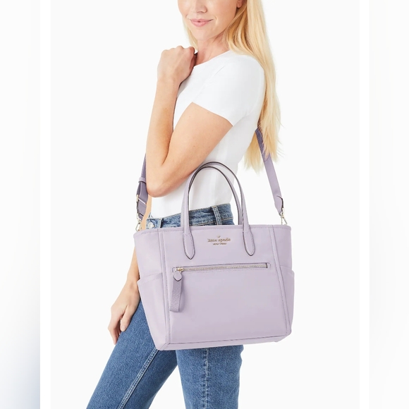 Kate Spade Medium Chelsea K8124 Satchel Bag With Daisy Floral In Green Nylon - Picture 7 of 7